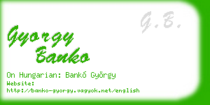 gyorgy banko business card